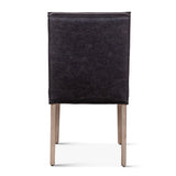 Madison 18" Dining Chair in Black Eco Leather with Light Legs