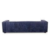 Milano 106" Sofa in Italian Blue Top Grain Leather