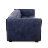 Milano 106" Sofa in Italian Blue Top Grain Leather