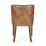 Buddy 20" Dining Chair in Tan Leather with Natural Legs