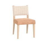 Maya 21" Dining Chair in Durango Linen and Antique Leather with Napoleon Legs