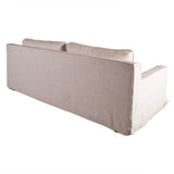 Gastby Palladium Sofa in White Linen Slipcover