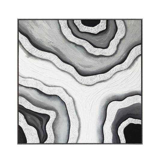 Agate Allure Hand Painted Framed Diptych