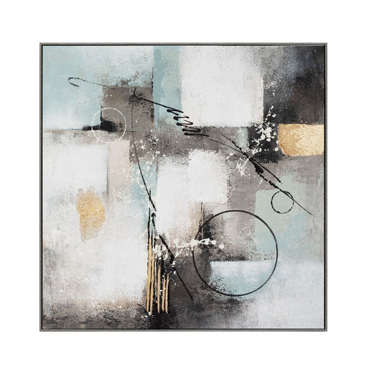Circular Symphony Hand Painted Framed Diptych