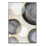 Gilded Globes Hand Painted Framed Triptych
