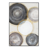 Gilded Globes Hand Painted Framed Triptych