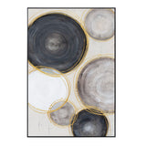 Gilded Globes Hand Painted Framed Triptych