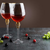 Large Diamond Wine Glasses - 15 Ounce (2, Clear)