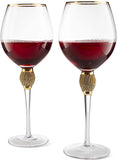 Large Diamond Wine Glasses - 15 Ounce (2, Clear)