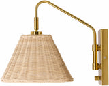 Gabas Gold Iron Rattan Wall Sconces