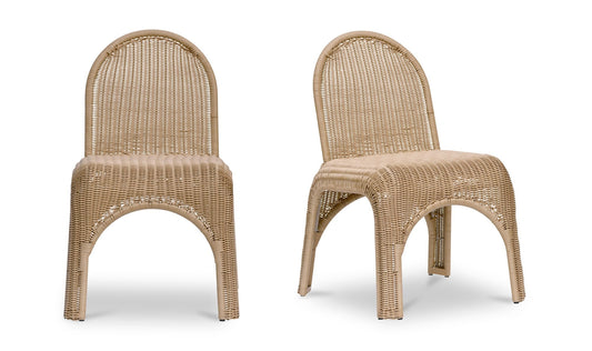 Kendall Outdoor Dining Chair Natural-Set of Two