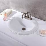 Cadenza Series 20.5 in. Ceramic Drop In Sink Basin in White