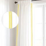 400TC Cotton Sateen Classic Embroidery Cotton Curtain (Set Of 2)