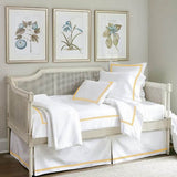 400TC Double Embroidery Sateen Solid Cotton Day Bed Set