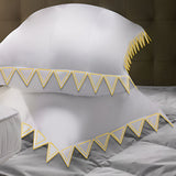 Ashley 400TC Cotton Traingle Embroidery Sateen Solid Euro Pillow Sham
