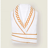 Chain Embroidered Cotton Bath Robe