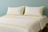 Classic Border Diamond Knitted Cotton Coverlet