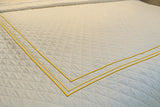 Classic Border Diamond Knitted Cotton Coverlet