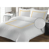 400TC Cotton Double Embroidery Sateen Microcheck Duvet Cover Set