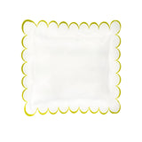 Allena 400TC Cotton Scallop Embroidery Sateen Solid Euro Sham