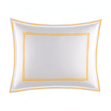400TC Edge Embroidery & Double Border Cotton Sateen Solid Pillow Sham