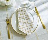 Printed Napkins - Metallic Gold Foil Napkins