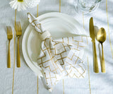 Printed Napkins - Metallic Gold Foil Napkins