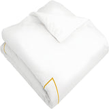 400TC Cotton Single Embroidery Sateen Solid Duvet Cover Set