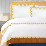 400TC U Shape Applique Embroidery Cotton Duvet Cover Set