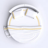 400TC Triple Border Sateen Solid Cotton Round Sheet Set