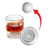 The Wine Savant Golf Ball Whiskey Glasses Set of 2-8oz Golf Gifts (2 pack)