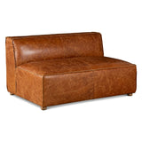 Portofino Loft Three Piece Sectional Sofa in Cocoa Brown Leather
