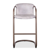 Portofino 22" Bar Chair in Vintage White Leather