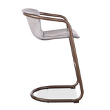 Portofino 22" Bar Chair in Vintage White Leather