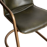 Portofino 22" Dining Chair in Emerald Green Leather