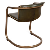 Portofino 22" Dining Chair in Emerald Green Leather
