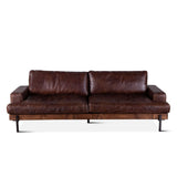 Portofino Industrial 94" Sofa in Geisha Brown Leather