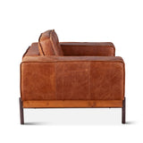 Portofino Modern 42" Accent Chair in Cocoa Brown Leather