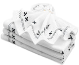 Embroidered Cloth Napkins - Black