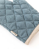 Linen oven mitt (1 pcs) in Gray blue