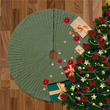 Velvet Quilted Round Christmas Tree Skirt