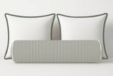 Ticking Stripe Velvet Bolster Pillow Cover