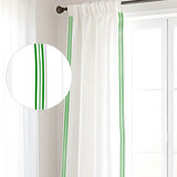 400TC Cotton Sateen Classic Embroidery Cotton Curtain (Set Of 2)