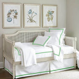 400TC Double Embroidery Sateen Solid Cotton Day Bed Set