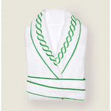 Chain Embroidered Cotton Bath Robe
