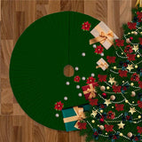 Velvet Quilted Round Christmas Tree Skirt