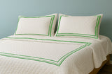 Classic Border Diamond Knitted Cotton Coverlet