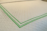 Classic Border Diamond Knitted Cotton Coverlet