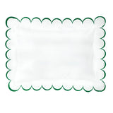 Allena 400TC Cotton Scallop Embroidery Sateen Solid Pillow Sham
