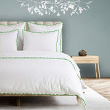 400TC Cotton Small Scallop Embroidery Duvet Cover Set